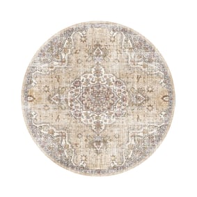 Orientteppich Rund - Leyla Medaillon Taupe - product