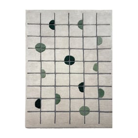 Geometrischer Teppich - Brunello Circles Grün - sfeer