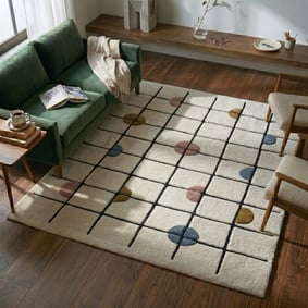 Geometrischer Teppich - Brunello Circles Bunt