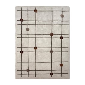 Geometrischer Teppich - Brunello Dots Terrakotta - product