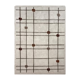 Geometrischer Teppich - Brunello Dots Terrakotta - sfeer