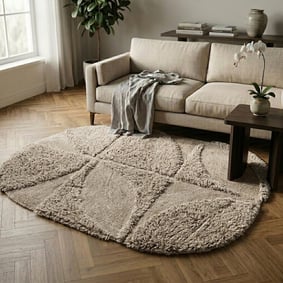 Teppich Organisch - Odette Curves Taupe