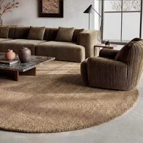 Wollteppich rund - Leone Taupe