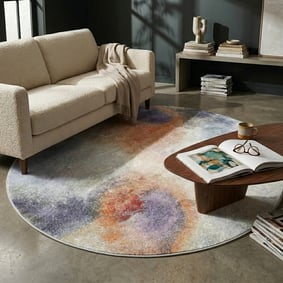 Designer Teppich Rund - Lunara Lila