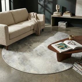 Designer Teppich Rund - Lunara Taupe
