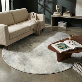 Designer Teppich Rund - Lunara Taupe