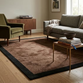 Kurzflor Teppich - Lucien Border Rost