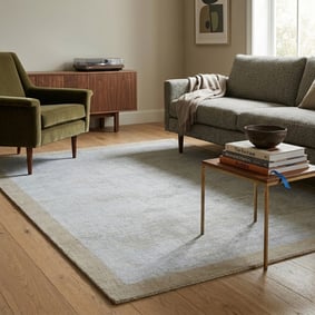 Kurzflor Teppich - Lucien Border Beige