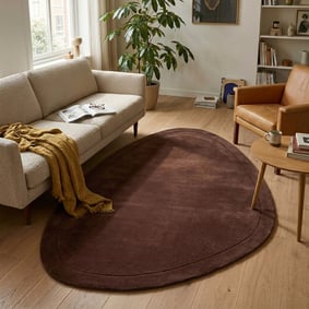 Teppich Organisch - Isara Border Dunkelrosa