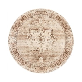 Teppich rund vintage - Kyra Medaillon Braun - product