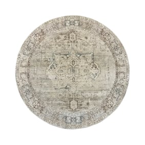 Teppich rund vintage - Kyra Medaillon Taupe - product