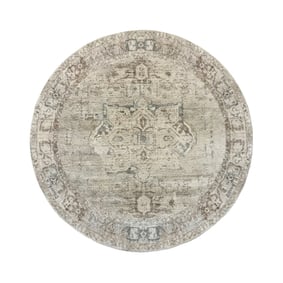 Teppich rund vintage - Kyra Medaillon Taupe - sfeer