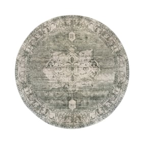 Teppich rund vintage - Kyra Medaillon Grün - sfeer