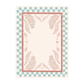 Outdoor-Teppich - Oasis Leaves Blau Rot - product