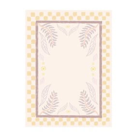 Outdoor-Teppich - Oasis Leaves Gelb Lila - sfeer