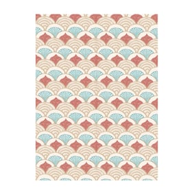 Outdoor-Teppich - Oasis Shell Blau Rot - sfeer