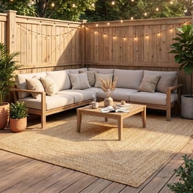 In- & Outdoor Jute Teppich - Bali Braun