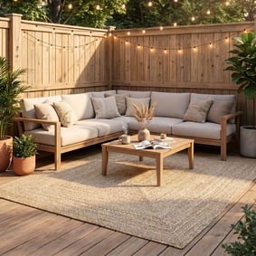 In- & Outdoor Jute Teppich - Bali Beige