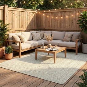 In- & Outdoor Jute Teppich - Bali Weiß