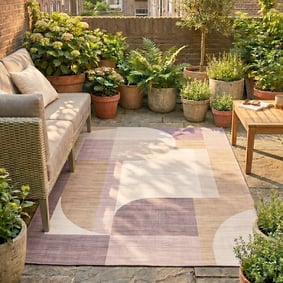 Gartenteppich Abstrakt - Groovy Shapes Pastell