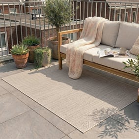 In- & Outdoor Jute Teppich - Nomad Melange Creme