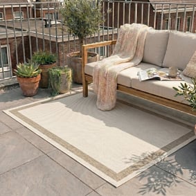 In- & Outdoor Jute Teppich - Nomad Edge Creme