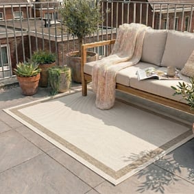 In- & Outdoor Jute Teppich - Nomad Edge Creme
