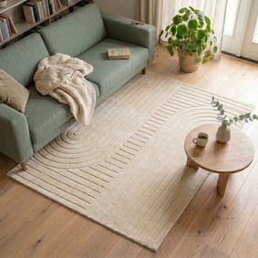 Teppich Wohnzimmer - Charm Arches Beige