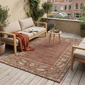 Outdoor-Teppich - Maui Border Braun