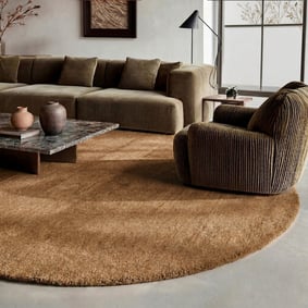 Wollteppich rund - Leone Taupe