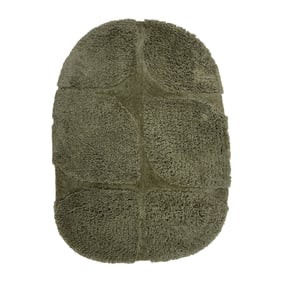 Teppich Organisch - Odette Grid Grün - sfeer