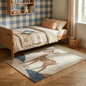 Kinderzimmer Teppich - Balou Hirsch Braun