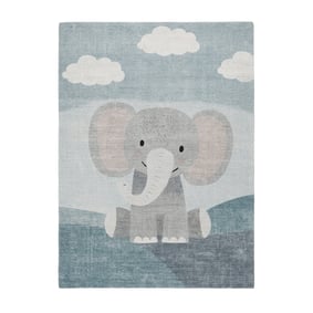 Kinderzimmer Teppich - Balou Elefant Grau - sfeer