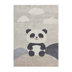 Kinderzimmer Teppich - Balou Panda Schwarz/Weiß - sfeer