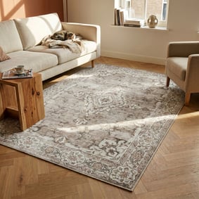 Teppich Vintage - Ember Medaillon Taupe