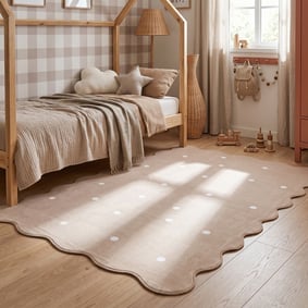 Teppich Kinderzimmer - Cloudy Dots Beige