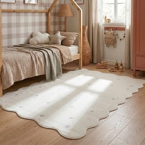 Teppich Kinderzimmer - Cloudy Dots Weiß