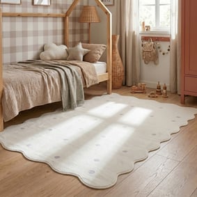 Teppich Kinderzimmer - Cloudy Dots Weiß
