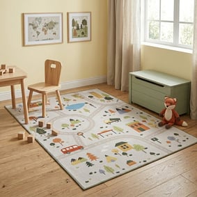 Auto Spielteppich - Rocky Ride Grau