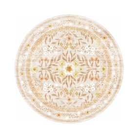 Vintage Gartenteppich Rund - Luana Gelb - product