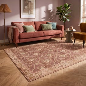 Teppich Vintage - Sage Grid Terracotta