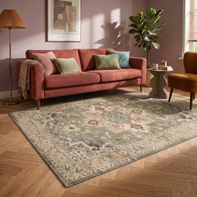 Teppich Vintage - Sage Medaillion Grün