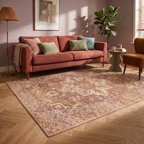 Teppich Vintage - Sage Medaillion Terracotta