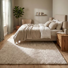 Hochflor Teppich Waschbar - Ziggy Creme