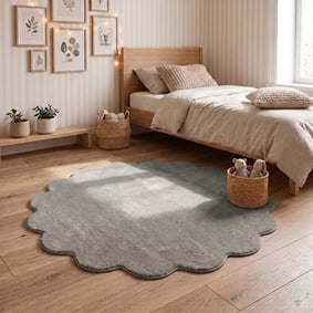 Waschbarer Teppich Rund - Puck Grün