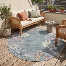 Rund Outdoor Teppich - Poppy Olivgrün