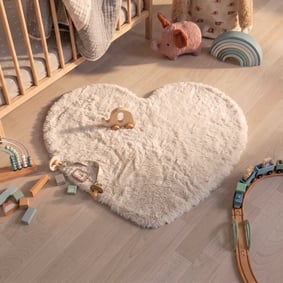 Kinderteppich - Huggy Herz Weiß