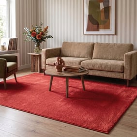 Waschbarer Teppich - Vivid Rot