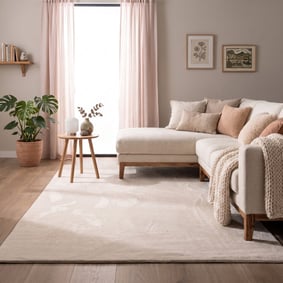 Flauschiger Teppich - Cozy Creme