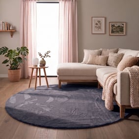 Flauschiger Teppich Rund - Cozy Anthrazit